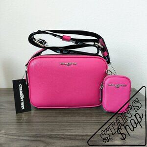 KARL LAGERFELD Paris Maybelle Crossbody Bag in Fuchsia Pink